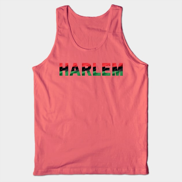 Harlem Texted Based | African Flag Color Design Tank Top by Harlems Gee